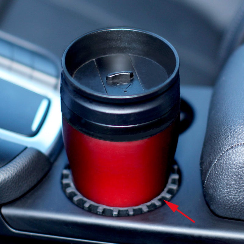 Gadjit Beverage Bands Car Cup Holder Adapter - Stop On-The-Go Drinks from Wobbling in Your Cup Holder (2 Pack) | Keeps 8-28 oz Coffee Cups, 12-16 oz Soda Cans, 20 oz Water Bottles, Mugs from Tipping - Image 5